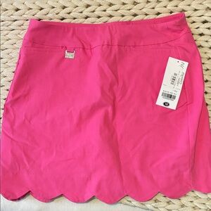 Lulu-B Hot Pink Skirt with scallop hem. Size 10.